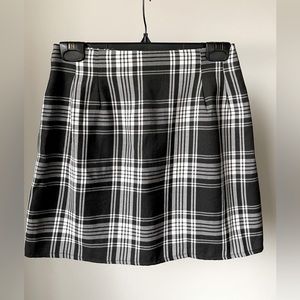 Forever 21 Black and White Plaid Mini Skirt